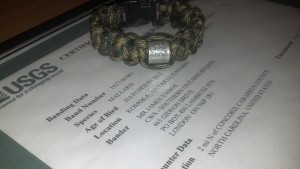 duck band survival bracelet with certificate